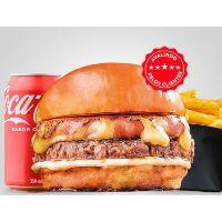imagem Hambúrguer Camembacon + Batata Frita - Grátis Refrigerante Lata | Combo