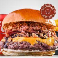 imagem Hambúrguer Pulled Pork Bbq + Batata Frita - Grátis Refrigerante Lata | Combo
