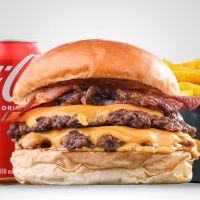 imagem Hambúrguer Patty Melt Duplo + Batata Frita - Grátis Refrigerante Lata | Combo
