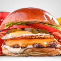 imagem Hambúrguer Big Usina + Batata Frita - Grátis Refrigerante Lata | Combo